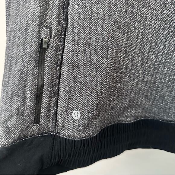 Lululemon Think Fast Hoodie Heathered Herringbone Heathered Black 12 - Picture 9 of 9